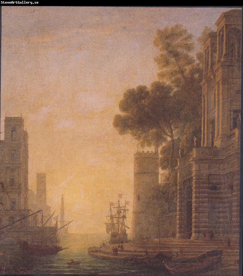 Claude Lorrain The Embarkation of St Paula in Ostia